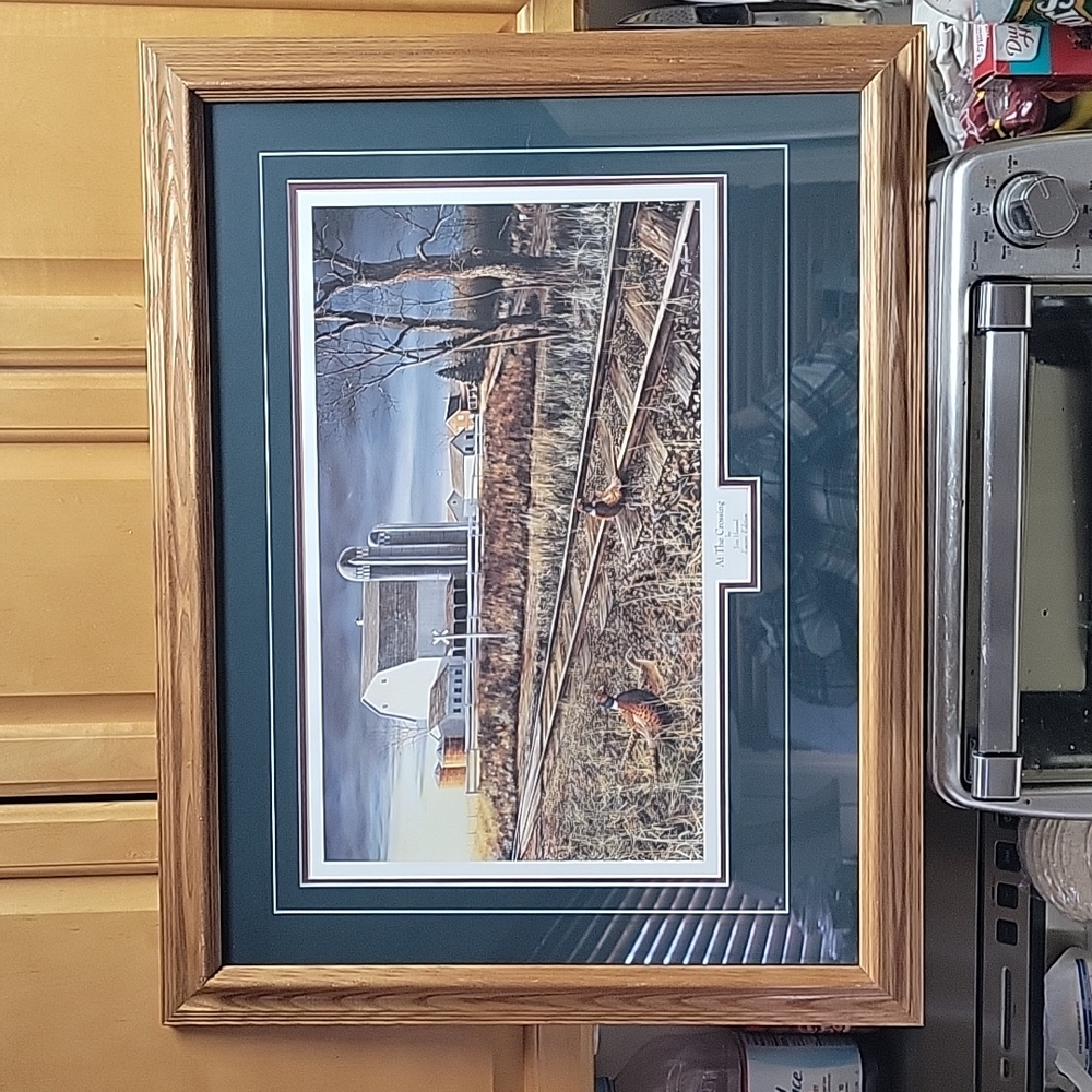 Farmhouse  Collectors  Edition Print W/ Wood Frame,EUC